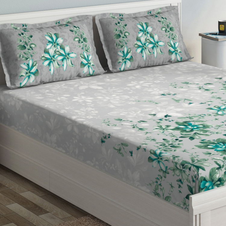 D'DECOR Primary Printed 3-Pc. Double Bedsheet Set - 229 x 274 cm