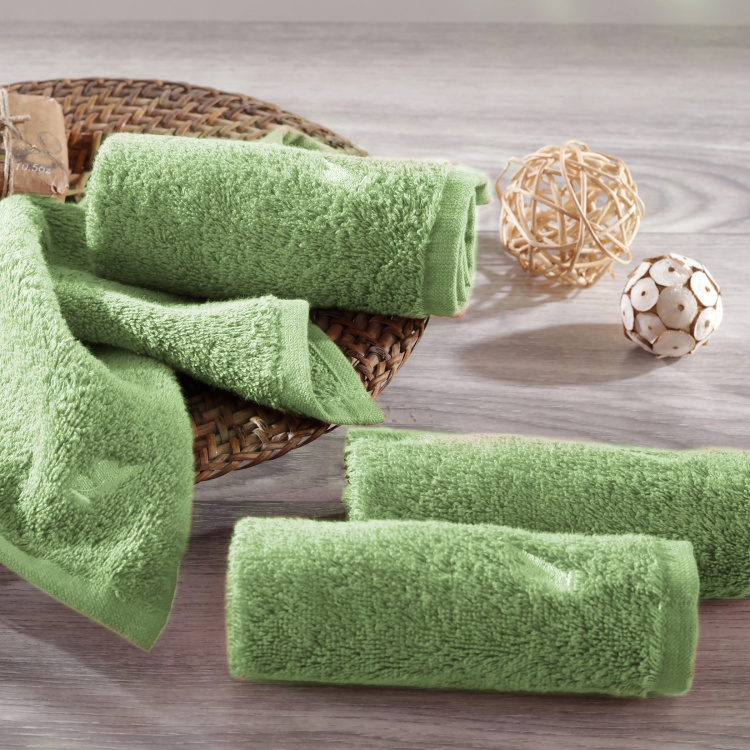 MASPAR Solid Anti-Bacterial Face Towel - Set of 4 - 30 x 30 cm