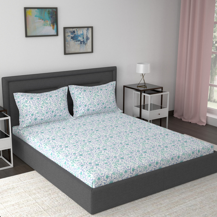 MASPAR Superfine Printed 3-Piece Bedsheet Set - 275 x 224 cm