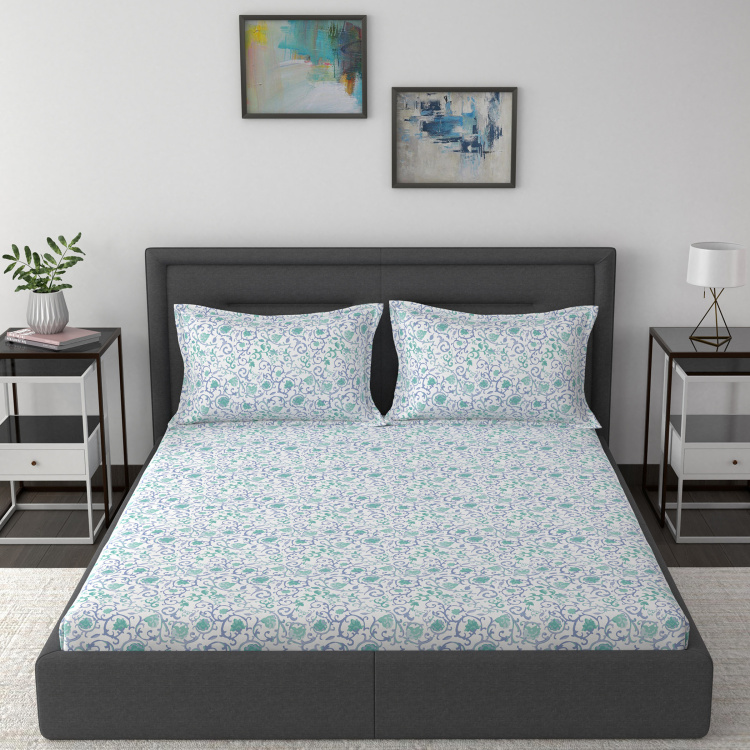 MASPAR Superfine Printed 3-Piece Bedsheet Set - 275 x 224 cm