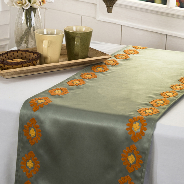 MASPAR Embroidered Table Runner-33 x 213 cm