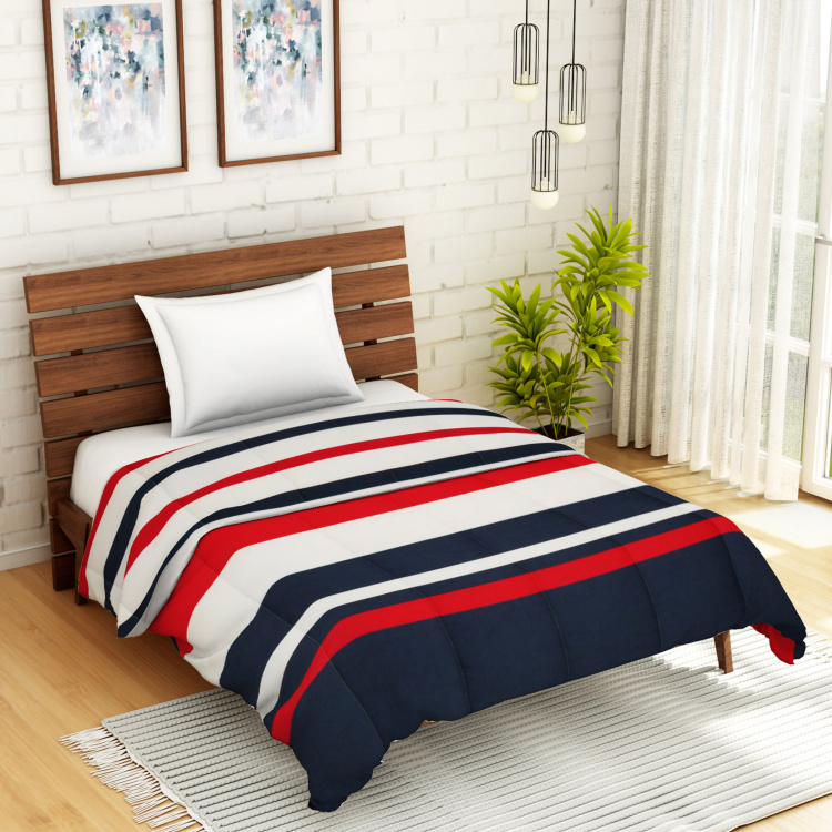 SPACES Welhome Unwinders Striped Single Bed Quilt - 220 x 150 cm