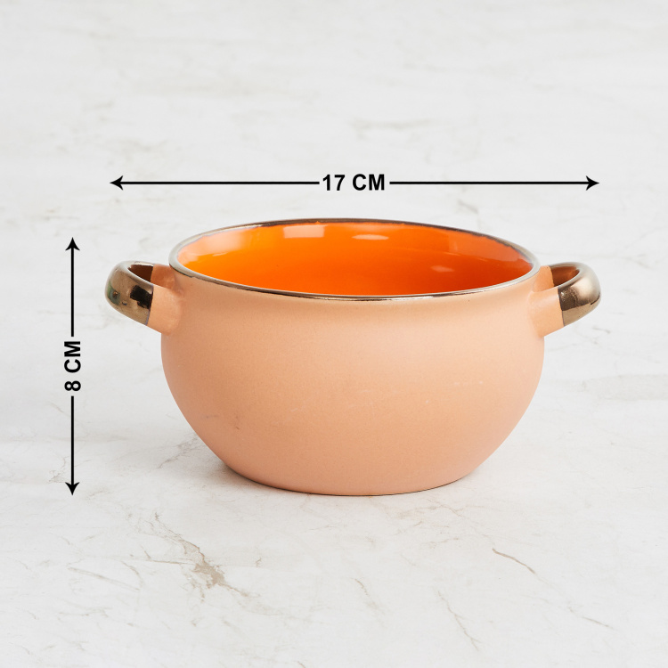 Vibgyor-Spectrum Solid Handi with Handle and Rim- Set of 4