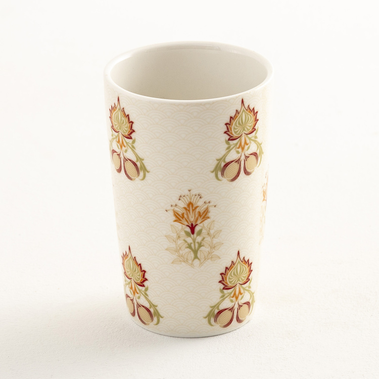 Palampore Printed Round Single Pc. Tumbler - 7 cm x 7 cm x 10.9 cm - Ceramic - Multicolour