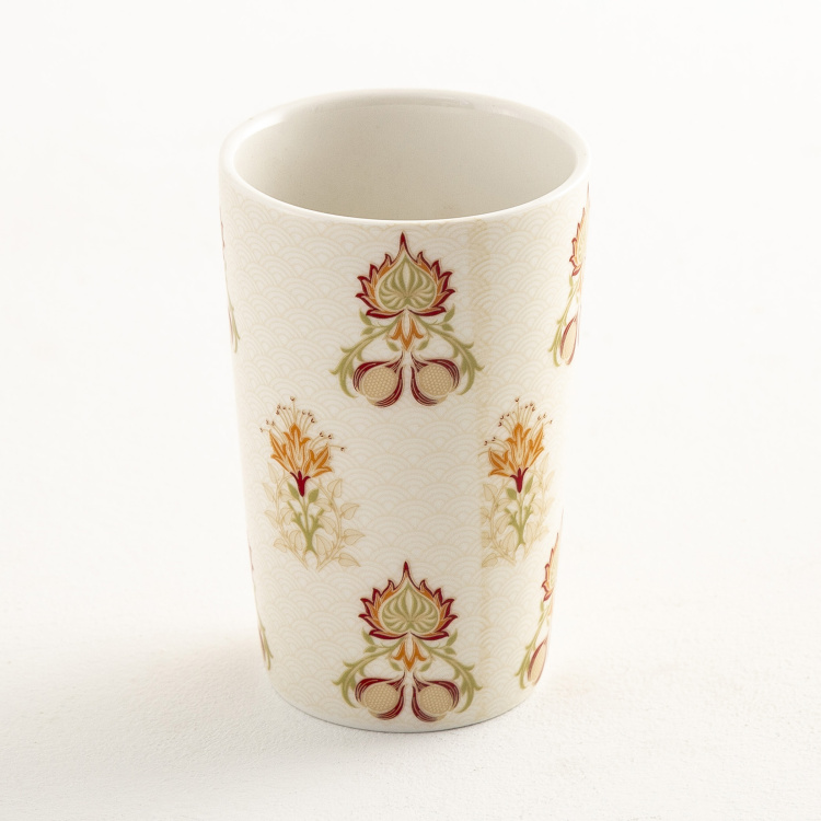 Palampore Printed Round Single Pc. Tumbler - 7 cm x 7 cm x 10.9 cm - Ceramic - Multicolour