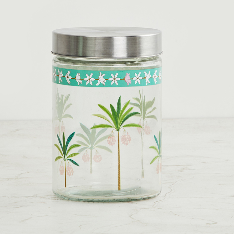 Tropical Retreat Printed 3-Piece Storage Jar Set