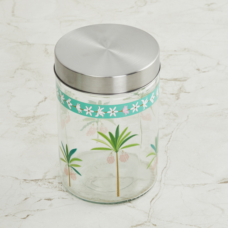 Tropical Retreat Printed 3-Piece Storage Jar Set