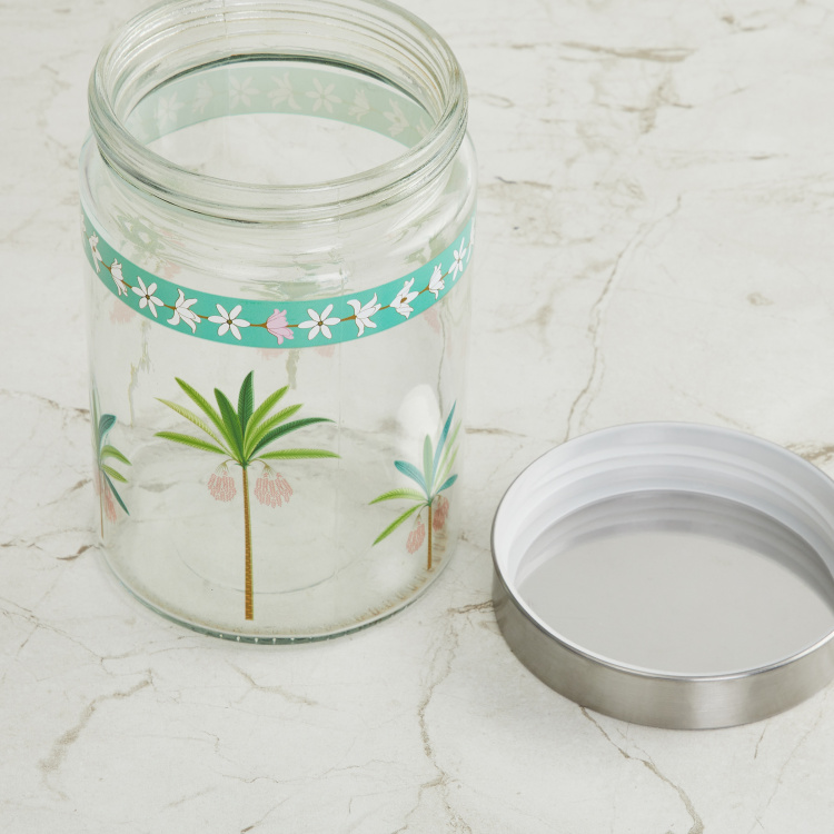 Tropical Retreat Printed 3-Piece Storage Jar Set