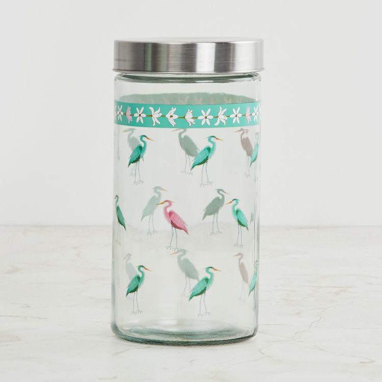 Tropical Retreat Printed 3-Piece Storage Jar Set