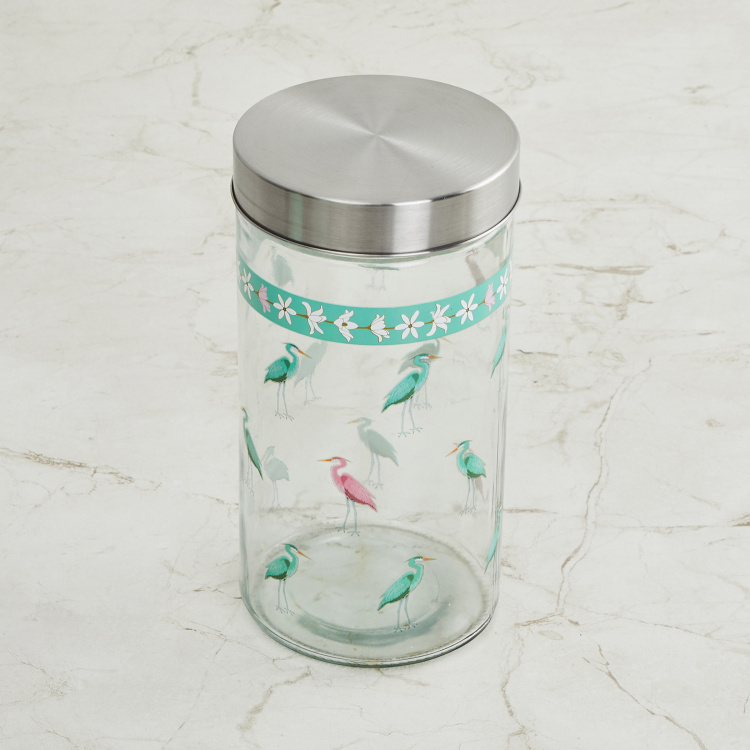 Tropical Retreat Printed 3-Piece Storage Jar Set