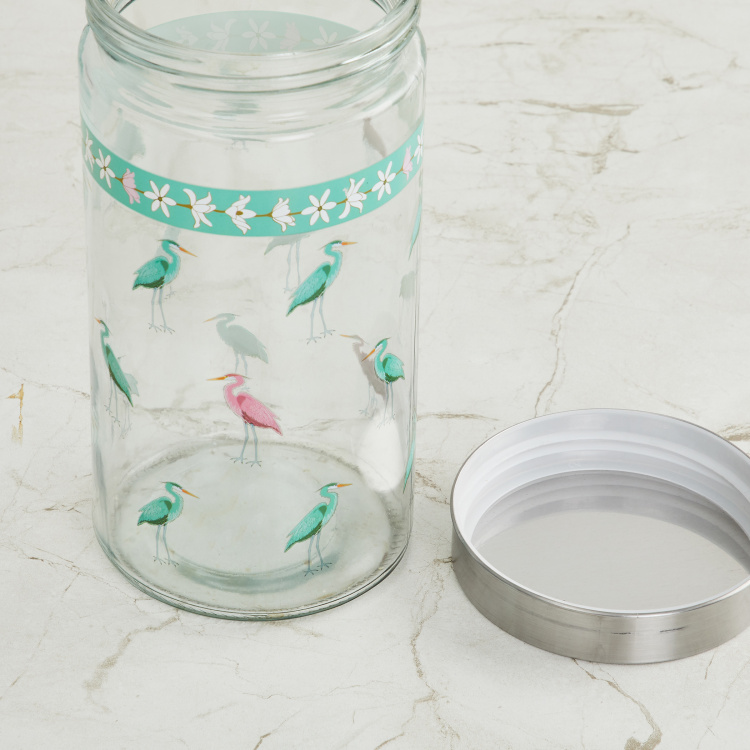 Tropical Retreat Printed 3-Piece Storage Jar Set