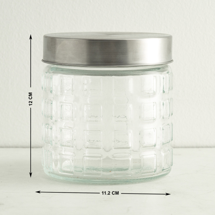 Tuscany Transparent Glass Canisters - Set of 2 - 900 ml