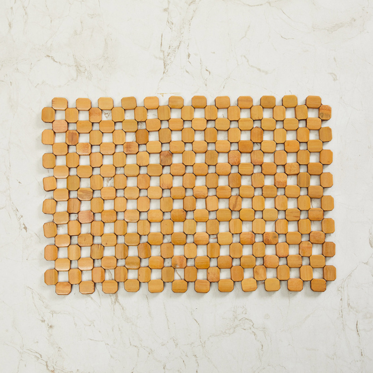Rhodes Solid Placemats - Bamboo - Placemat - 30 cm x 45 cm - Brown