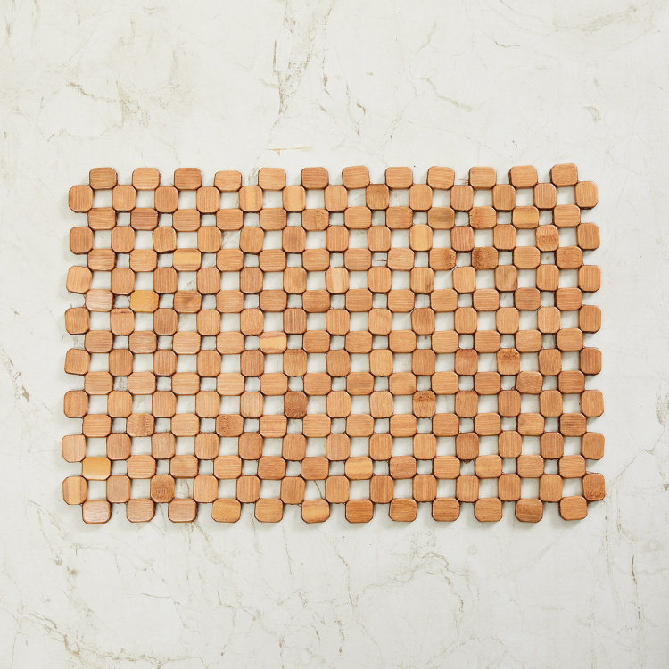 Rhodes Solid Placemats - Bamboo - Placemat - 30 cm x 45 cm - Brown