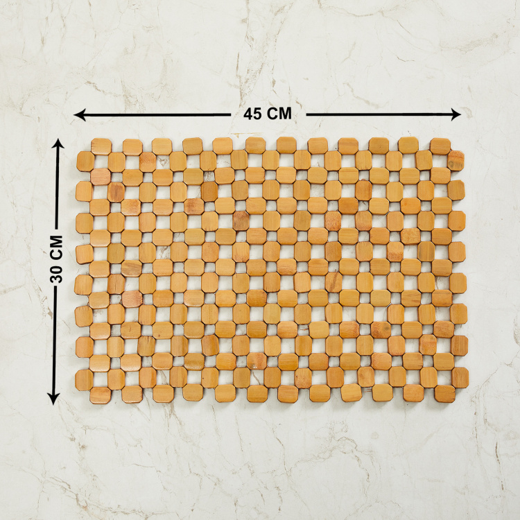 Rhodes Solid Placemats - Bamboo - Placemat - 30 cm x 45 cm - Brown
