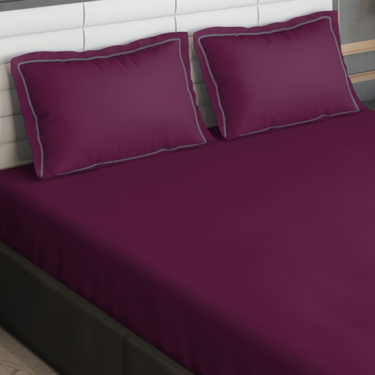 D'DECOR Duet Solid 3-Pc. King Size Bedsheet Set - 274 x 274 cm