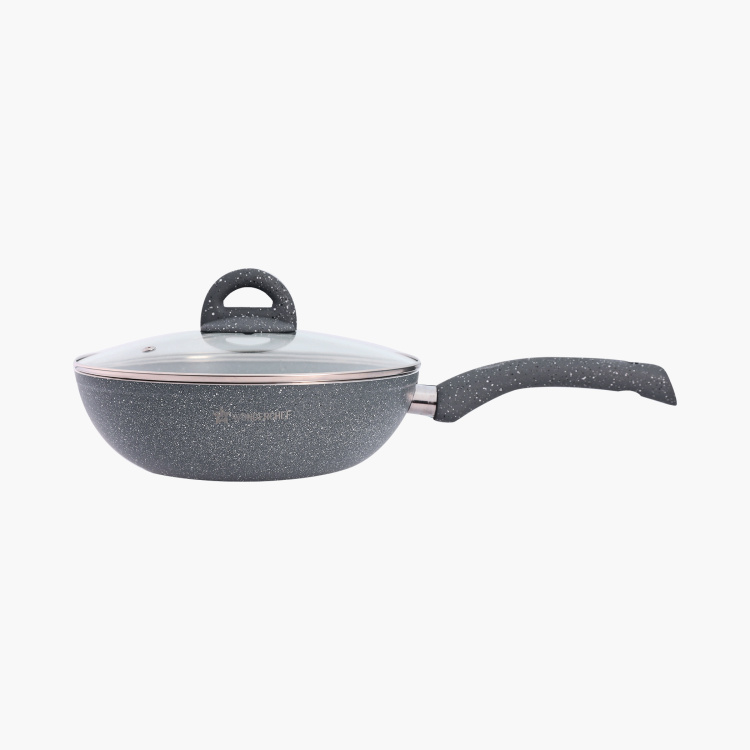 WONDERCHEF Granite Wok with Lid- 20 cm