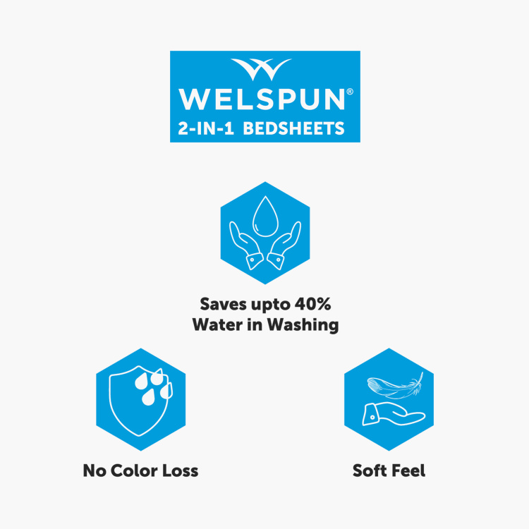 SPACES 2-In-1 Reversible 2-Piece Single Bedsheet Set - 1.52 x 2.28 m