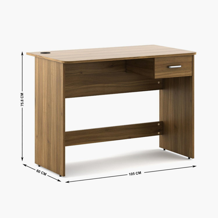 Quadro Table With Drawer - Brown