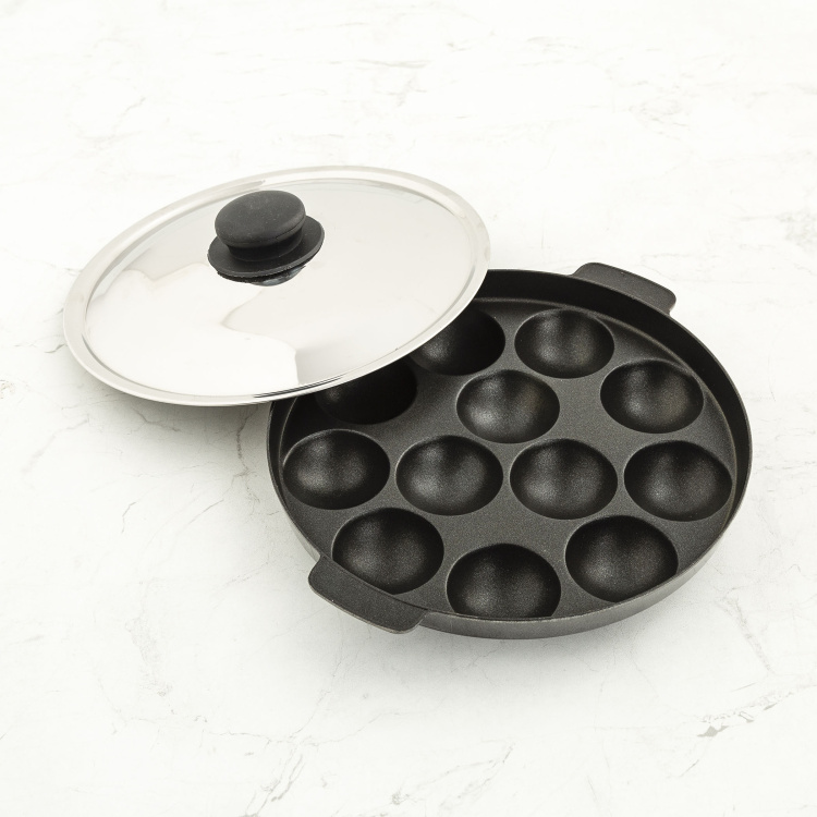 Corsica Galle Aluminium Appam Patra with Lid - 26cm