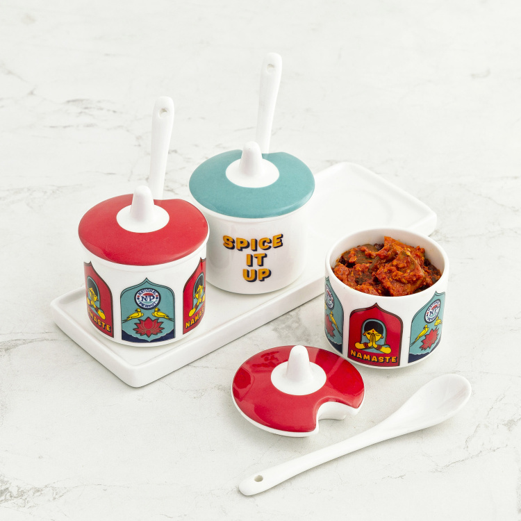 Carson Printed 3-Pc. Condiment Set