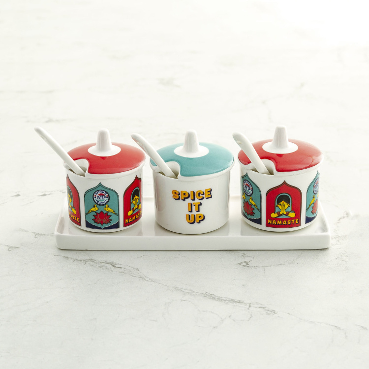 Carson Printed 3-Pc. Condiment Set