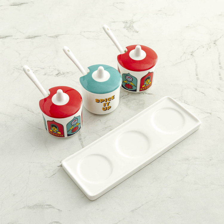 Carson Printed 3-Pc. Condiment Set