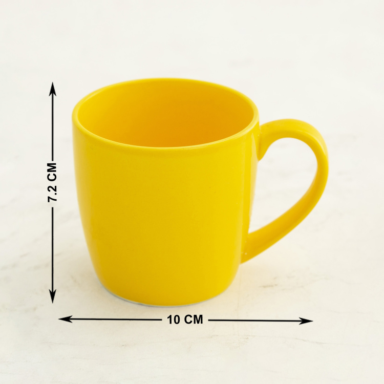 Vibgyor Spectrum Solid Set of 6 Mugs with 2 Bowls