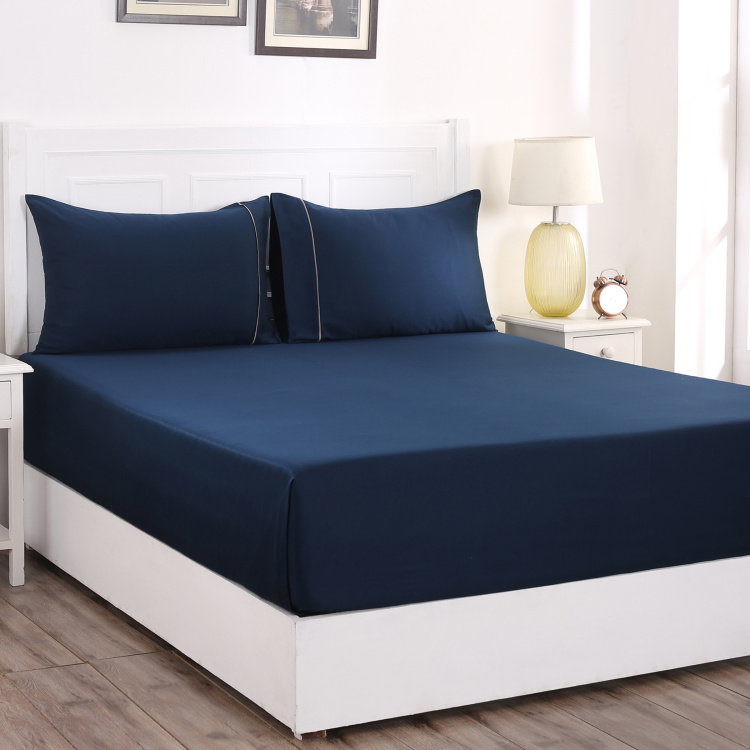 MASPAR Colorart Solid 3-Piece Bedsheet Set - 2.28 m x 2.75 m