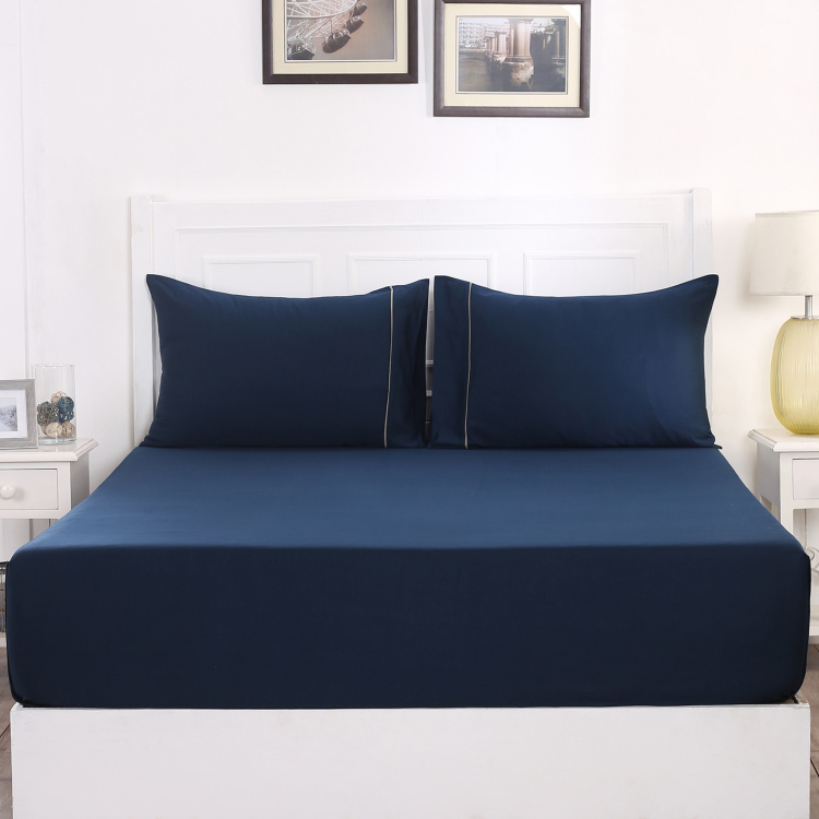 MASPAR Colorart Solid 3-Piece Bedsheet Set - 2.28 m x 2.75 m