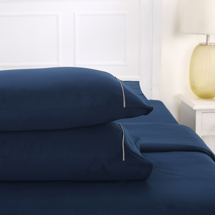 MASPAR Colorart Solid 3-Piece Bedsheet Set - 2.28 m x 2.75 m