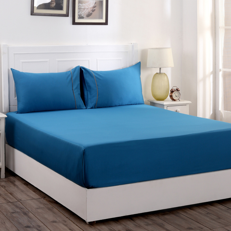 MASPAR Colorart 3-Pc. Solid King-Size Bedsheet Set - 2.75 x 2.75 m