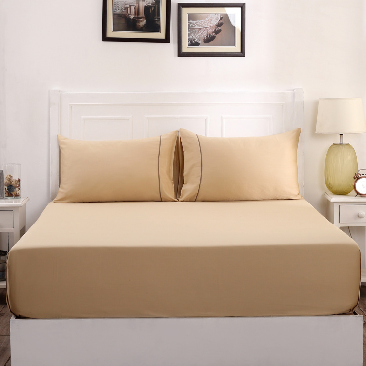 MASPAR Colorart 3-Pc. Solid King-Size Bedsheet Set - 2.75 x 2.75 m