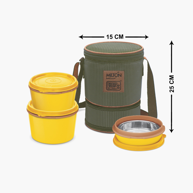 MILTON Solid Flexi Tiffin Containers - Set of 3