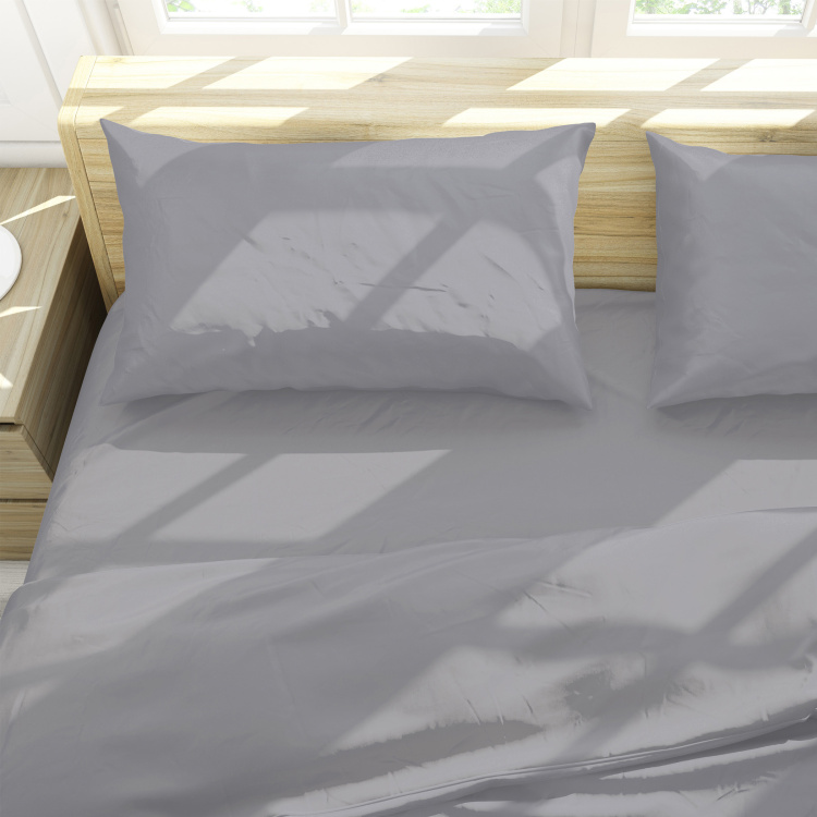 HIMEYA Comfort Percale Solid Pillow Cover - Set of 2 - 50 cm x 75 cm