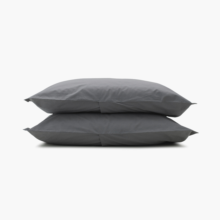 HIMEYA Comfort Percale Solid Pillow Cover - Set of 2 - 50 cm x 75 cm