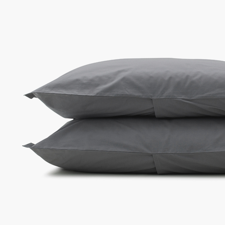 HIMEYA Comfort Percale Solid Pillow Cover - Set of 2 - 50 cm x 75 cm