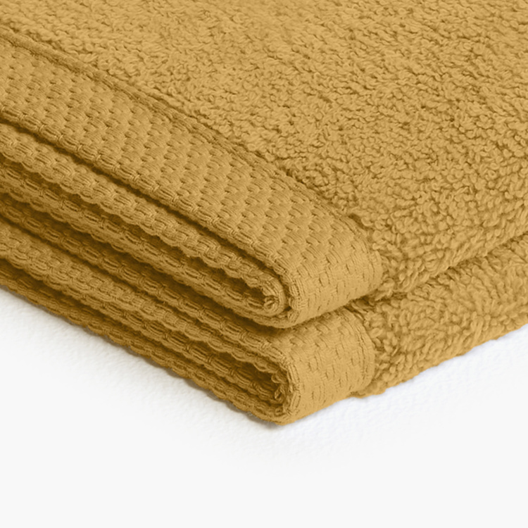 D'DECOR Prism Textured Face Towel - Set of 2 Pcs - 30 cm x 30 cm
