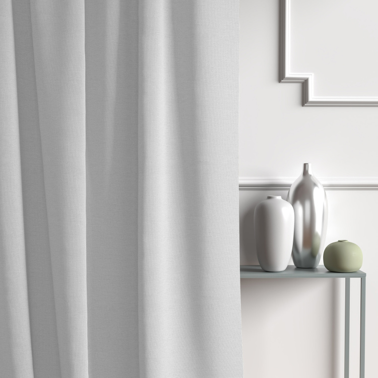 D'DECOR Hazel Wood Solid Window Curtain Pair - 1.35 m x 1.60 m