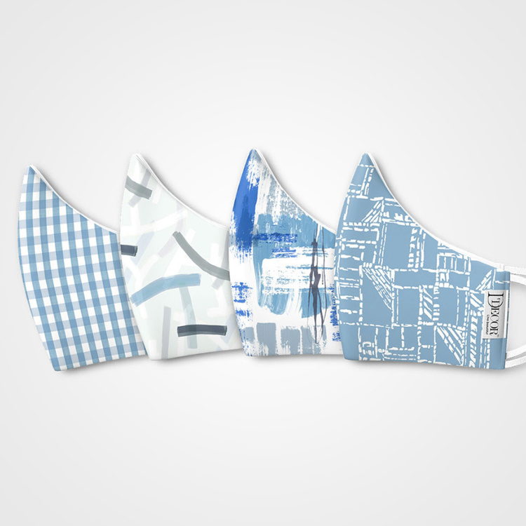 D'DECOR Anti Viral Fabric Masks For Boys- Set of 4