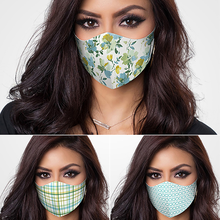 D'DECOR Printed Anti-Viral Fabric Mask For Women - Set of 3