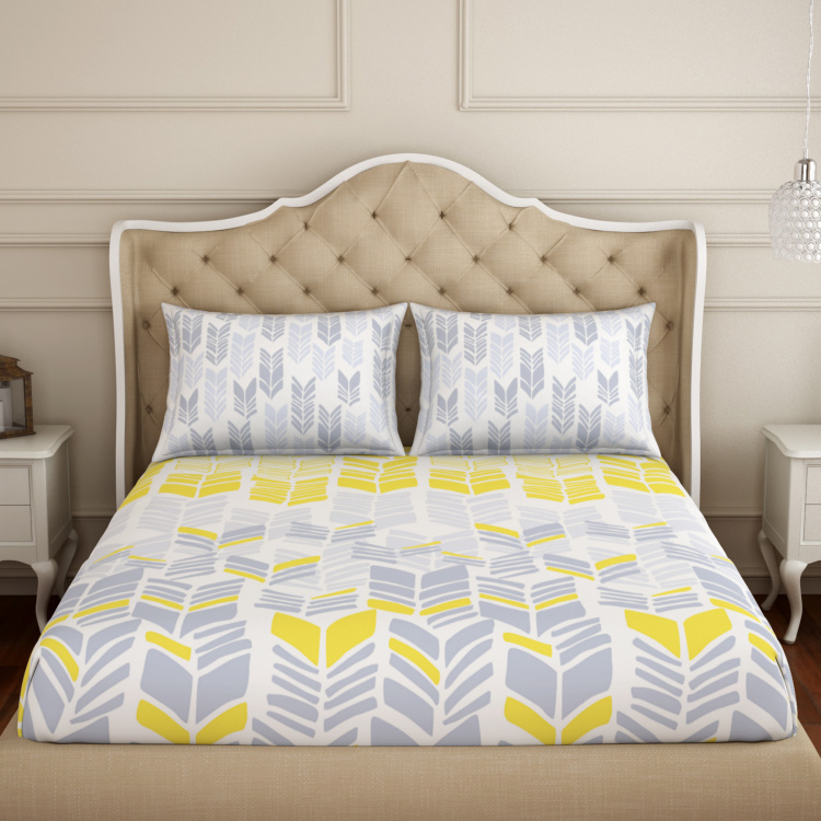 SPACES Atrium Printed 3-Piece King Bedsheet Set - 1.83 x 1.98 m