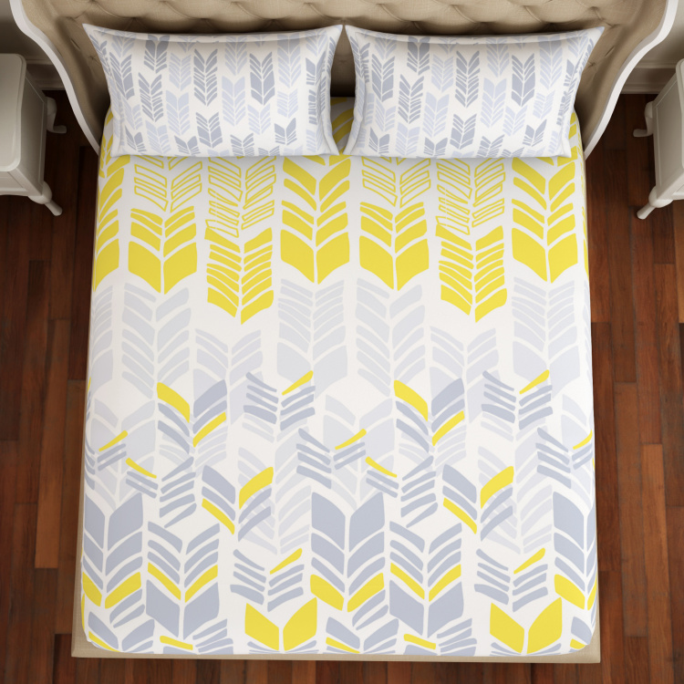 SPACES Atrium Printed 3-Piece King Bedsheet Set - 1.83 x 1.98 m