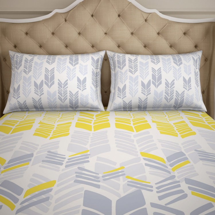 SPACES Atrium Printed 3-Piece King Bedsheet Set - 1.83 x 1.98 m