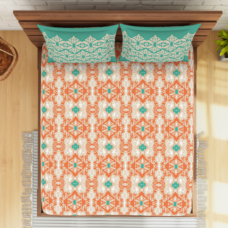 SPACES Atrium Printed 3-Piece Double Bedsheet Set - 2.24 x 2.74 m