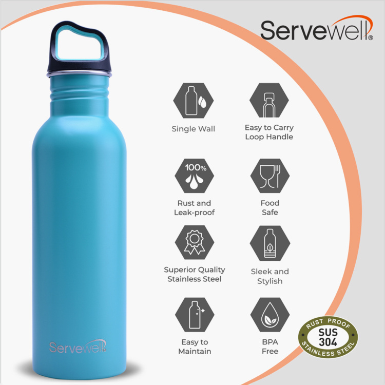 SERVEWELL Captain Solid Single Wall Bottle - 1000 ml