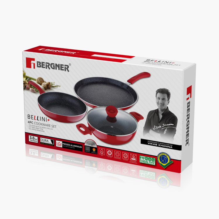 BERGNER Bellini+Pressed Aluminium 4-Pc. Non-Stick Cookware Set