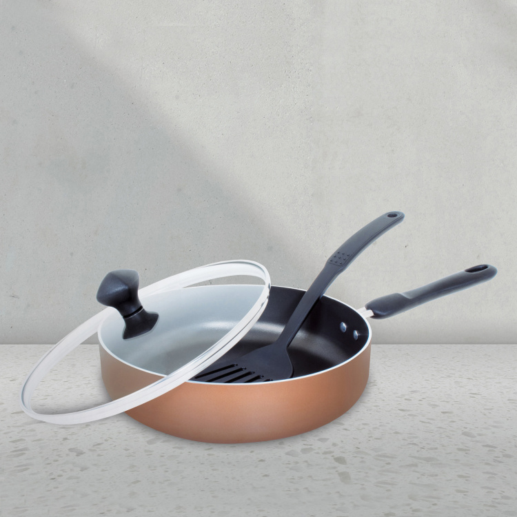 MEYER Non-Stick 3-Pc. Saute Pan With Lid & Accessory