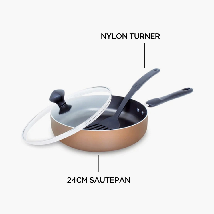 MEYER Non-Stick 3-Pc. Saute Pan With Lid & Accessory