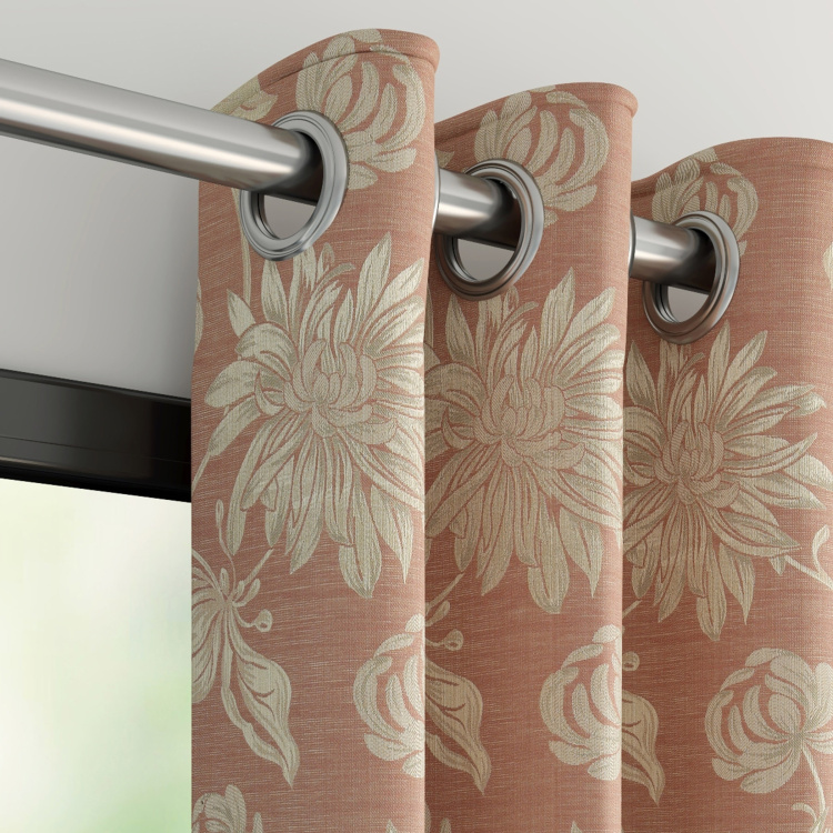 D'DECOR Aster Printed Large Door Curtain - 135 cm x 260 cm